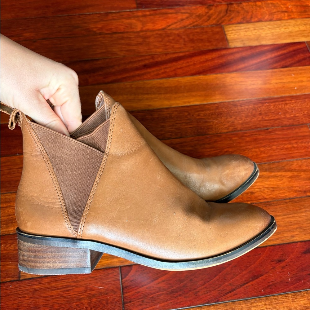 Aldo Chestnut Leather Ankle Boots